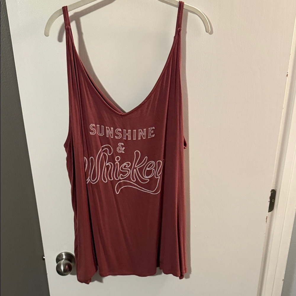 Torrid Sunshine & Whiskey Tank Top - Rust Red